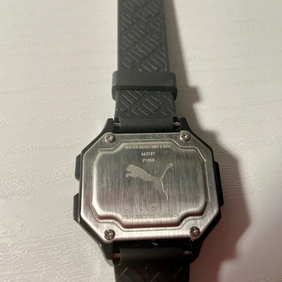 PUMA Black-on-Black Leopard / Casio-Inspired Digital P1058 - Picture 4 of 4